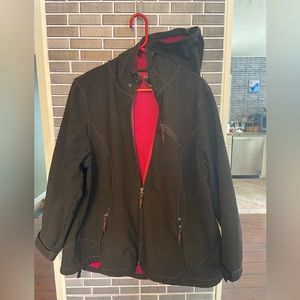 Winter/spring jacket Women’s Plus size 2x, waterproof lined, hooded, full zip